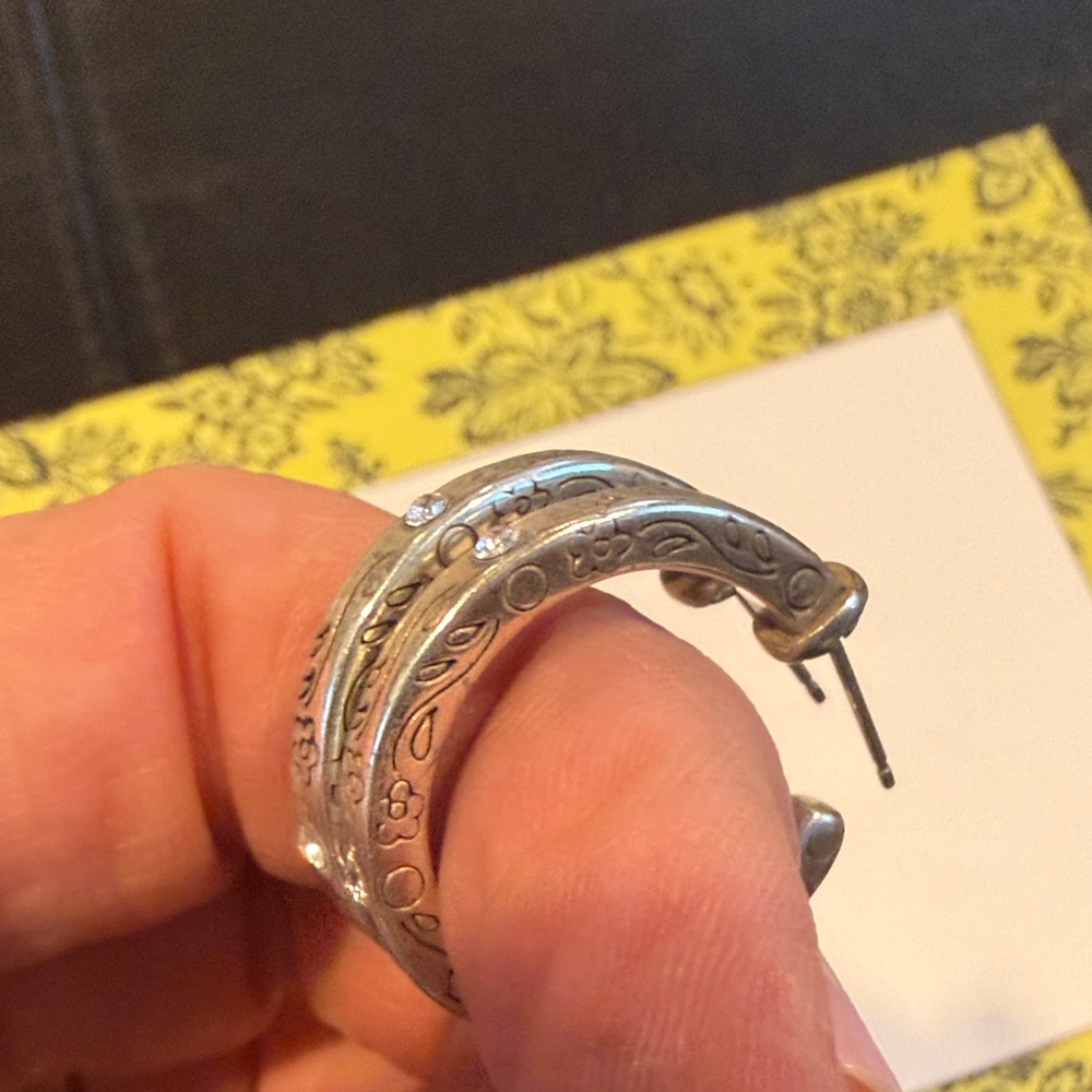 Brighton Floral Hoop Earrings - Picture 2 of 4